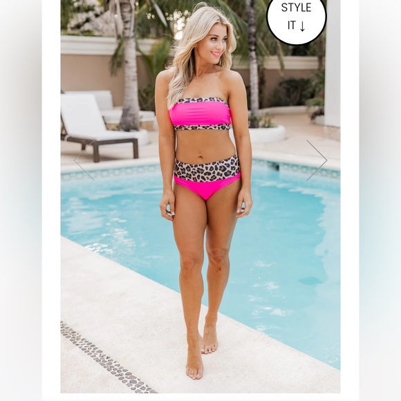pink cheetah swim